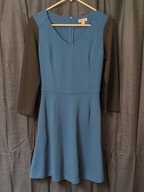 Merona Women's Navy And Teal Fit-and-Flare Dress